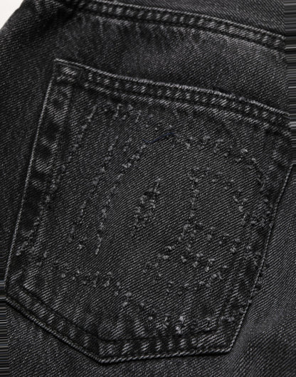 Dolce & Gabbana Dark Gray Cotton WideLeg Oversize Denim Jeans