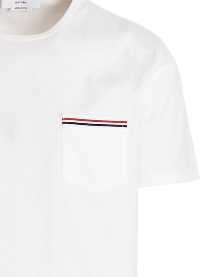 Thom Browne White Cotton T-Shirt