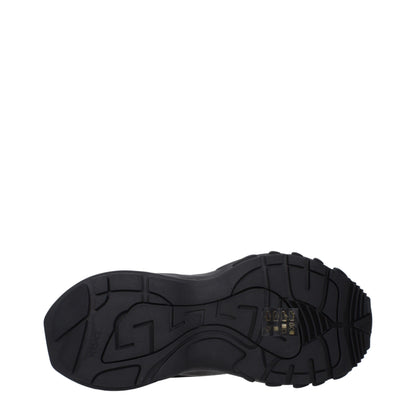 Versace Black Fabric Chunky Sneakers
