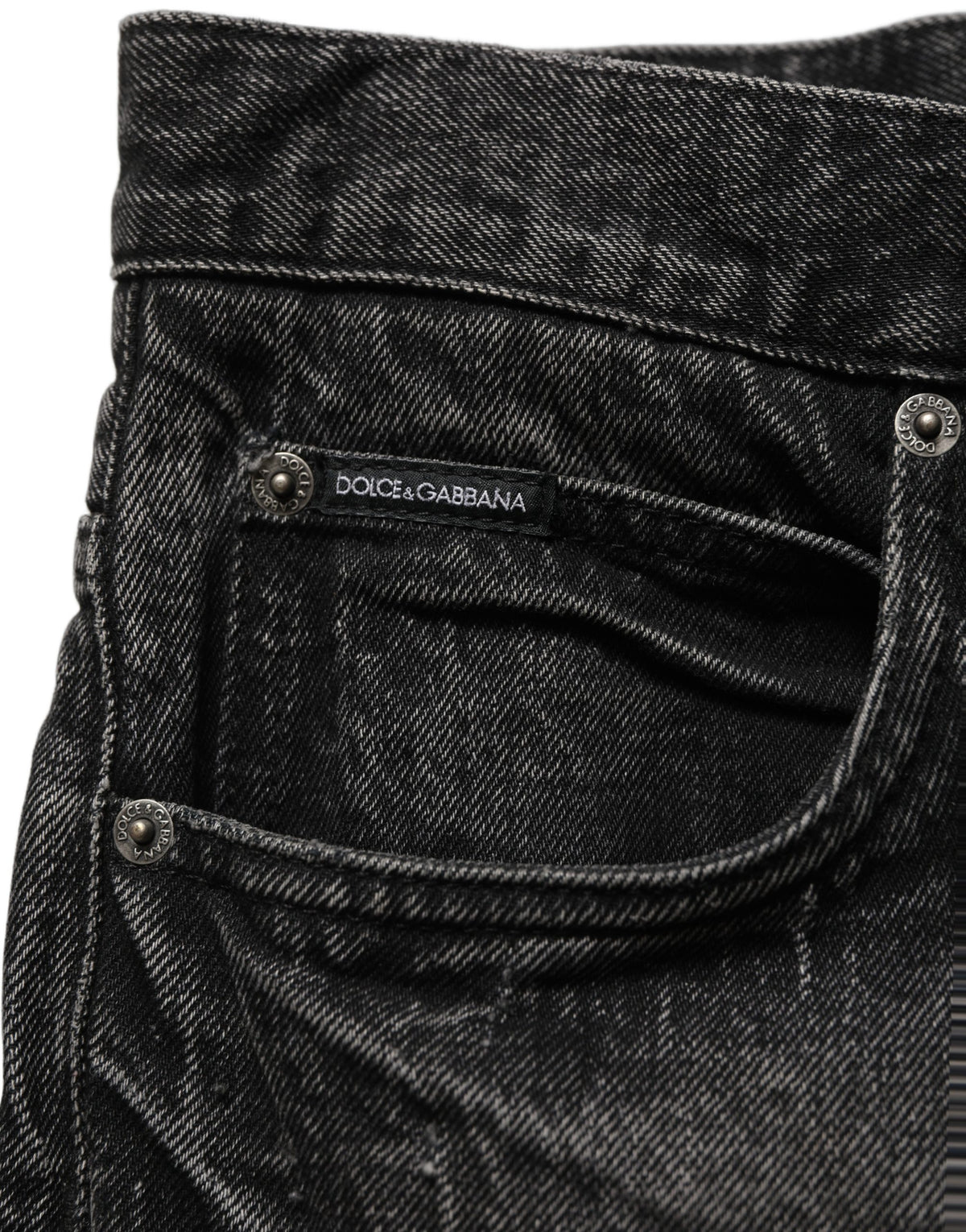 Jeans by Dolce & Gabbana for men in denim cotton dark-gray & signature features an sophisticated and relaxed-fit & wide with a precise long, creating a sophisticated and sophisticated silhouette.
