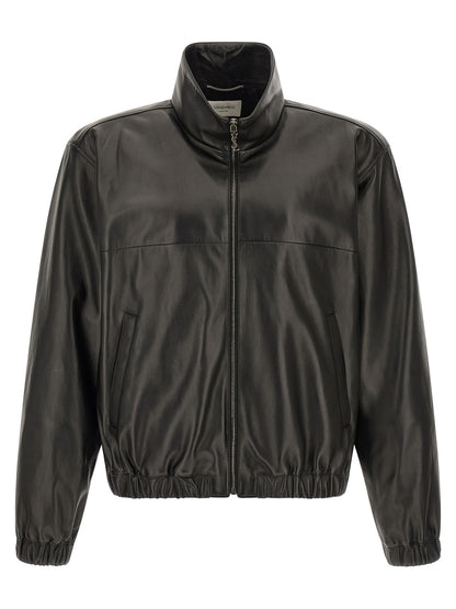 Saint Laurent Black Lamb Leather Leather Jacket