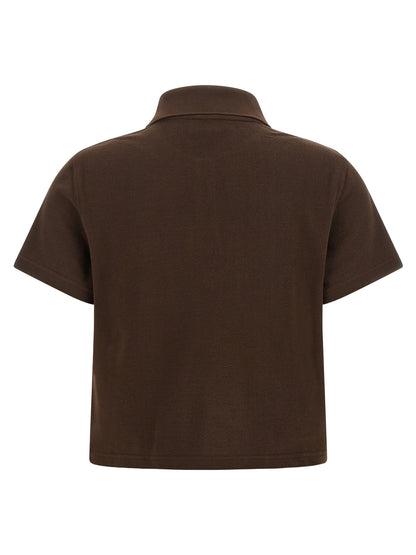 Saint Laurent Brown Cotton Polo Shirt