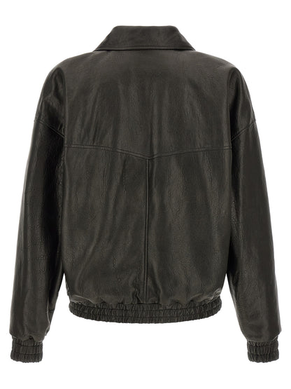 Saint Laurent Black Lamb Leather Leather Jacket