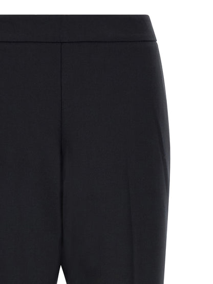 Alberto Biani Black Polyester Cropped Pants
