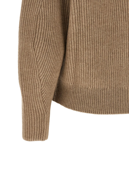 Brunello Cucinelli Beige Cashmere Cardigan
