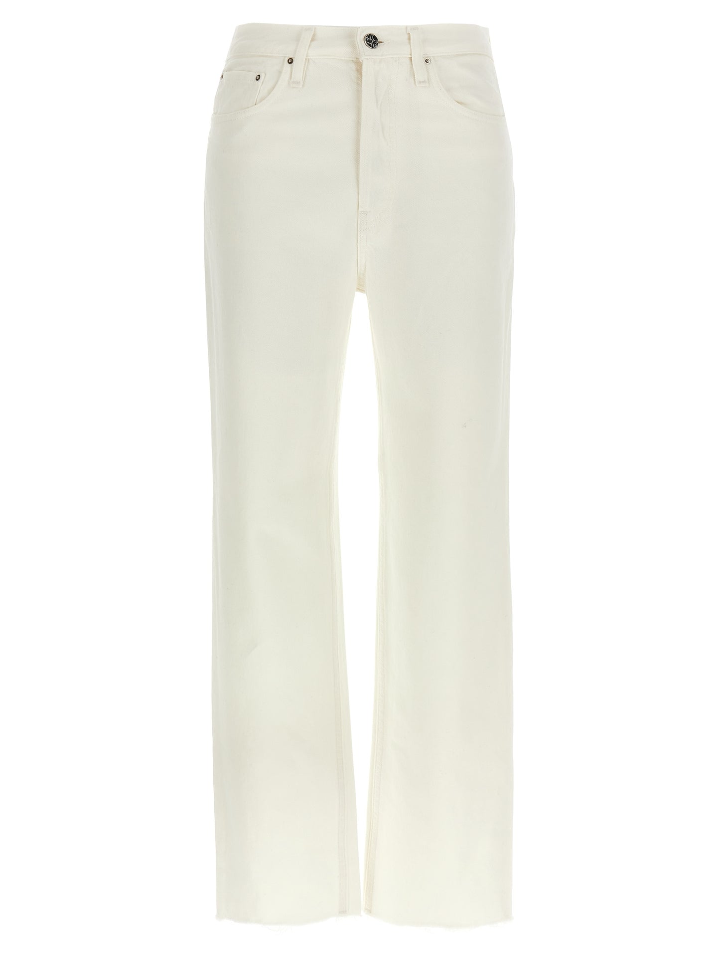 TOTEME White Cotton High-Waisted Jean