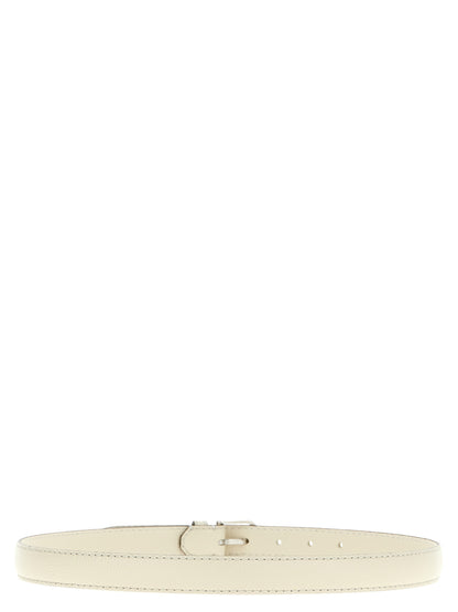 TOTEME White Leather Regular Belt