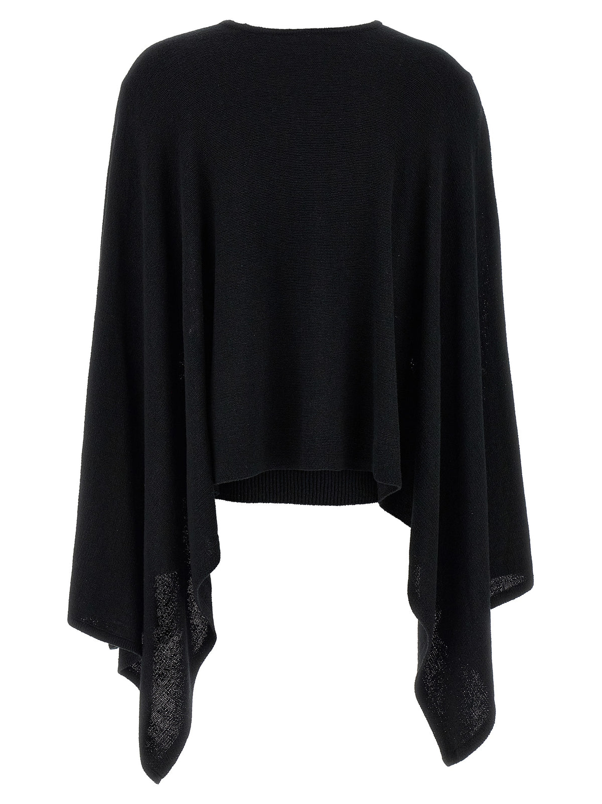 Cardigan by TOTEME for women in silk black features an impeccable silhouette, showcasing a sophisticated crew neckline and detail for a truly impeccable finish.