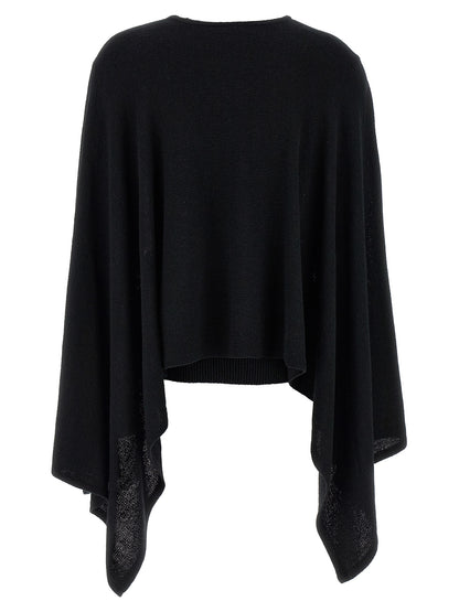 Cardigan by TOTEME for women in silk black features an impeccable silhouette, showcasing a sophisticated crew neckline and detail for a truly impeccable finish.