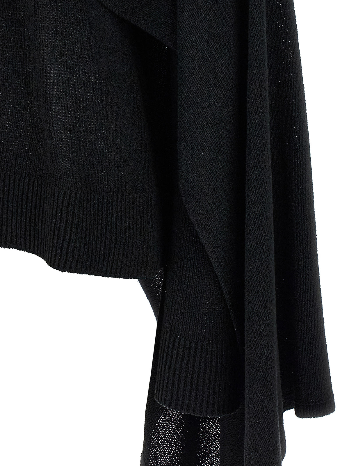 Cardigan by TOTEME for women in silk black presents a textural silhouette, artfully finished with a textural crew neckline and for a sophisticated, textural look.