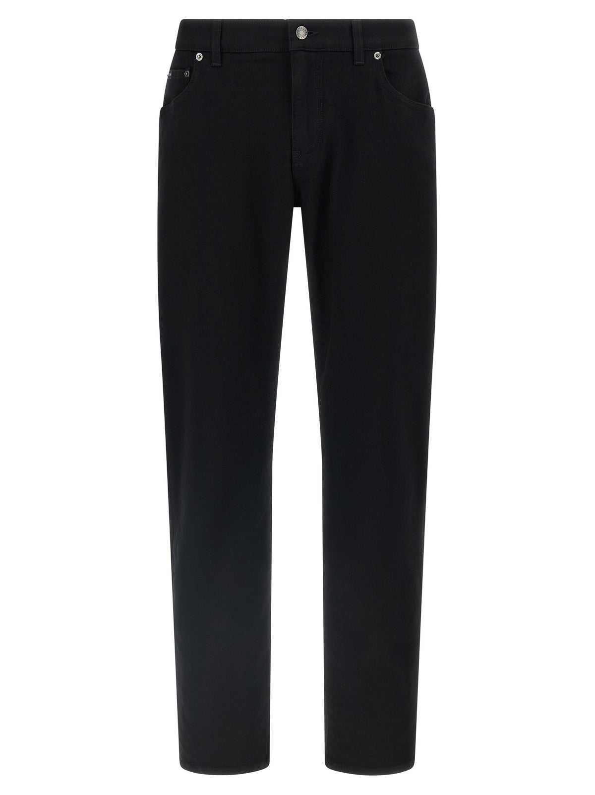 Jeans by Dolce & Gabbana for men in stretch denim cotton black features a refined silhouette with a refined slim, defined by a and a refined long for a refined finish.