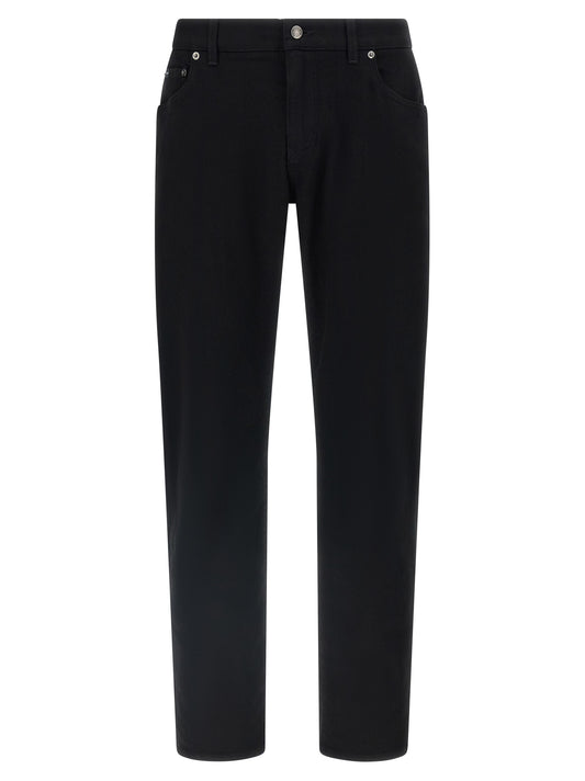 Dolce & Gabbana Black Cotton Slim Fit Jeans