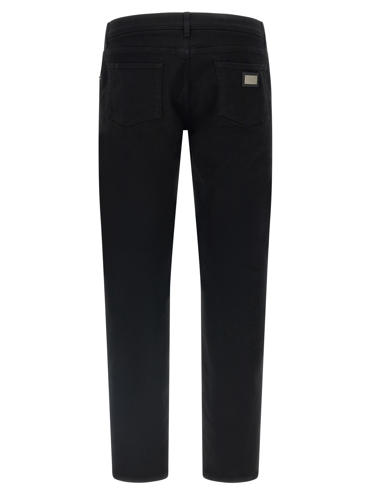 Jeans by Dolce & Gabbana for men in stretch denim cotton black features an refined tailoring silhouette, showcasing a premium slim with a and long cut for a refined tailoring look.