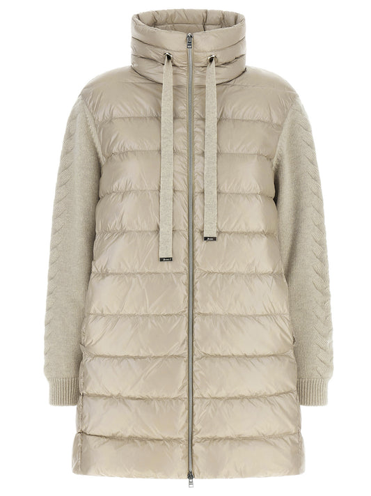 Herno Beige Polyamide Full-Length Jacket