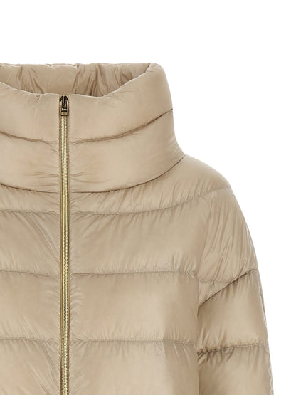 Puffer Jacket by Herno for women in nylon polyamide & silk beige presents a effortlessly chic silhouette, showcasing a sophisticated and premium insulated for a truly effortlessly chic finish.