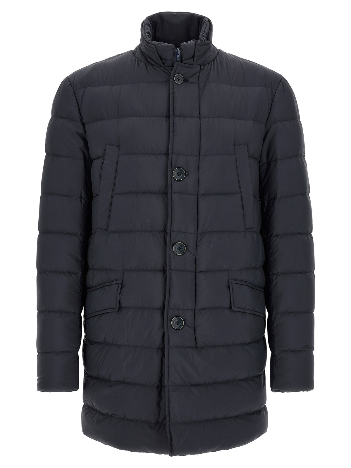 Puffer Jacket by Herno for men in nylon navy presents a effortlessly chic silhouette, showcasing a sophisticated and premium windproof, pockets & insulated for a truly effortlessly chic finish.