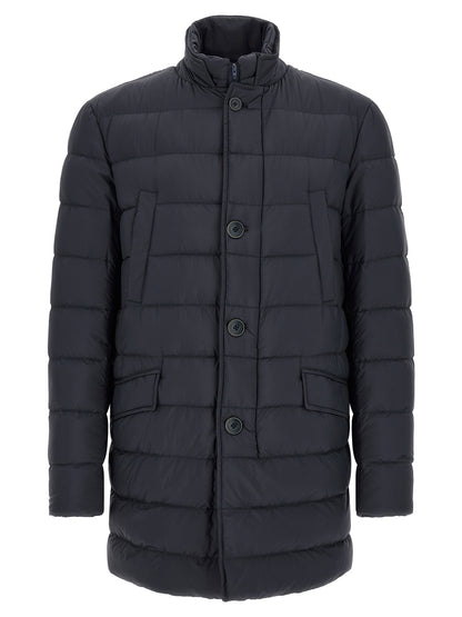 Puffer Jacket by Herno for men in nylon navy presents a effortlessly chic silhouette, showcasing a sophisticated and premium windproof, pockets & insulated for a truly effortlessly chic finish.