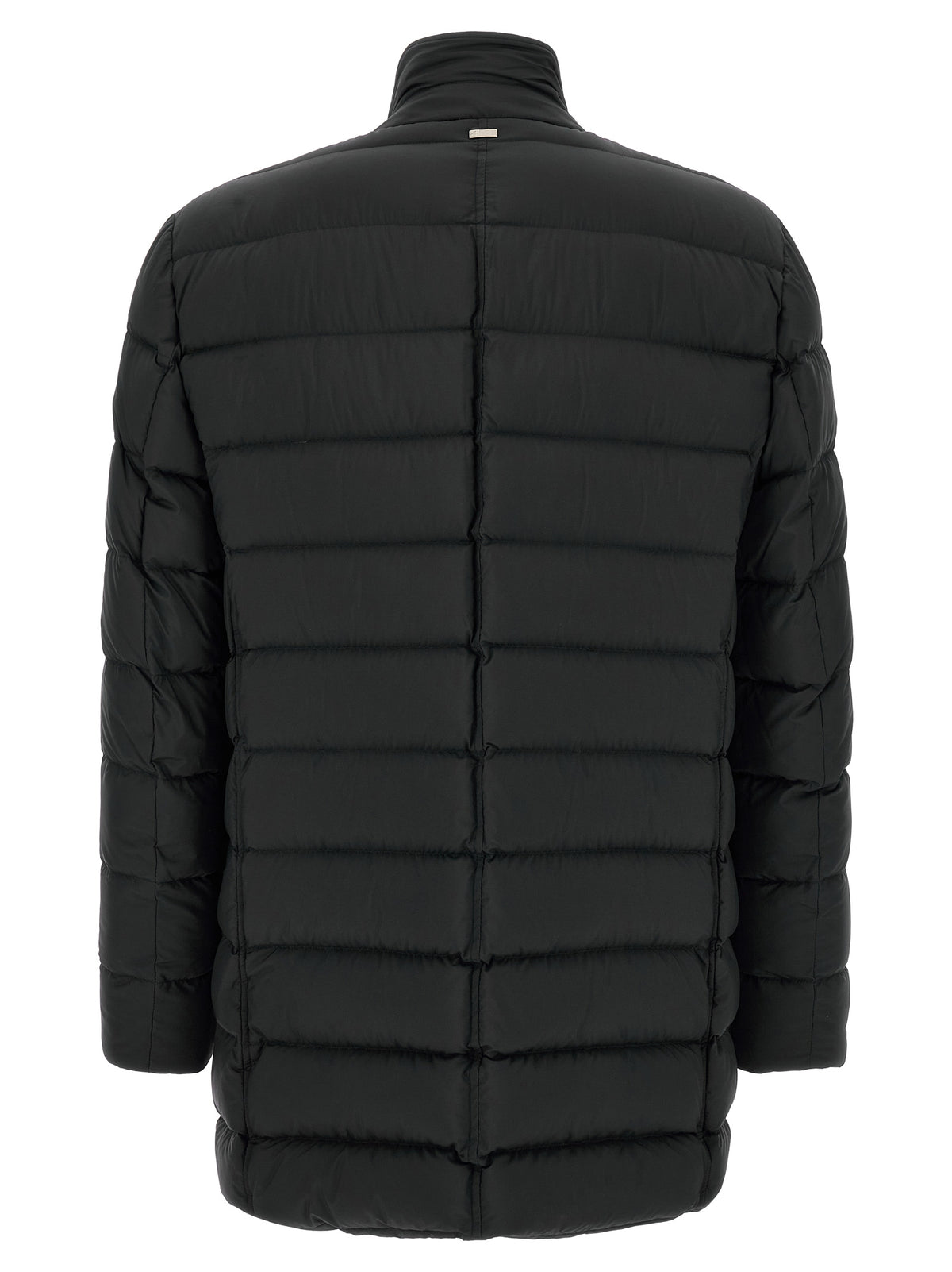 This Puffer Jacket by Herno for men in nylon black exhibits a edgy silhouette, meticulously detailed with functional water-resistant, windproof & insulated and a edgy high-neck neckline for a edgy finish.