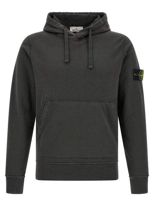 Stone Island Gray Cotton Sweatshirt