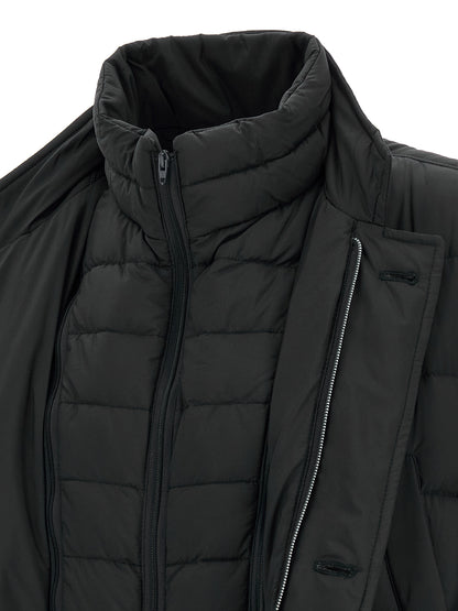 Puffer Jacket by Herno for men in nylon black features an on trend silhouette, showcasing refined water-resistant, windproof & insulated and a sophisticated for a truly on trend finish.