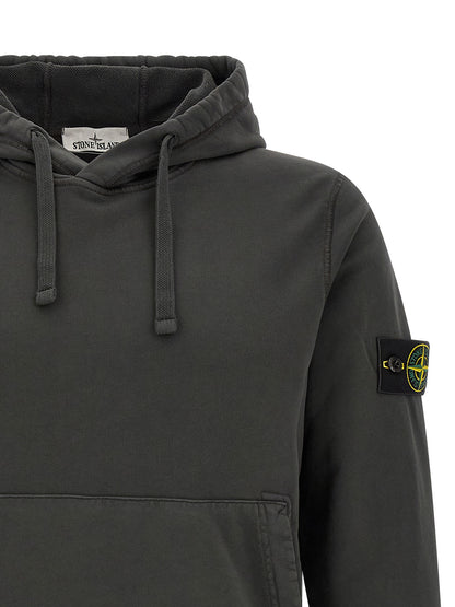 Sweatshirt by Stone Island for men in organic cotton gray features an exquisite silhouette, showcasing and details for a exquisite look.