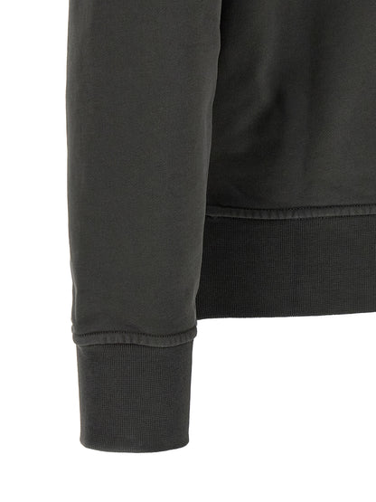 Sweatshirt by Stone Island for men in organic cotton gray presents a smart casual silhouette, featuring a smart casual and for a sophisticated look.