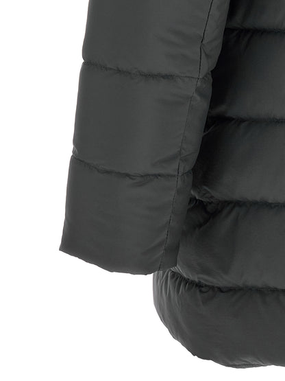 Puffer Jacket by Herno for men in nylon gray features an contemporary silhouette, showcasing a sophisticated high-neck neckline and contemporary water-resistant, windproof, pockets & insulated for a truly refined look.
