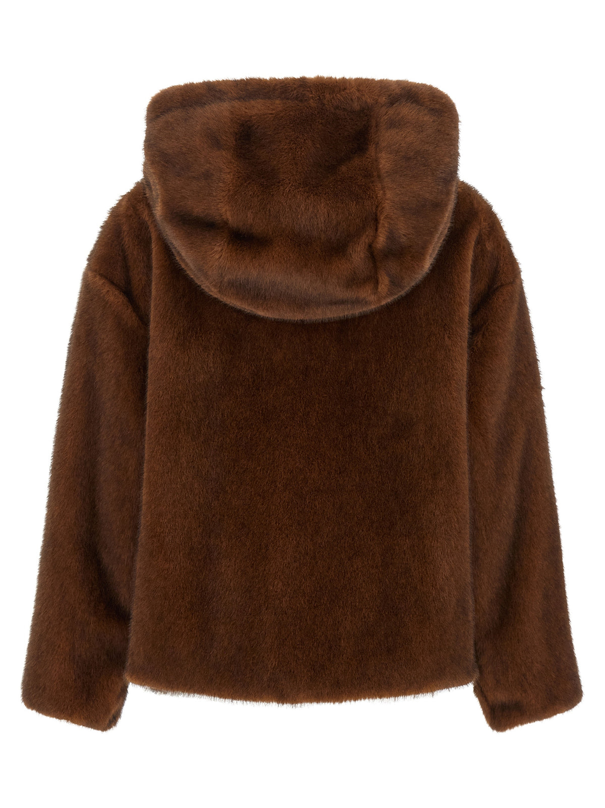Hooded Bomber Jacket by Herno for women in polyester & fur black, brown, gold, patterned & monogram presents a effortlessly chic silhouette, showcasing a sophisticated hooded neckline and premium hooded for a truly effortlessly chic finish.