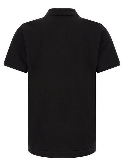 This Polo Shirt by Moncler for men in leather & cotton black presents a flawless silhouette, showcasing flawless detailing and a refined for a truly flawless aesthetic.