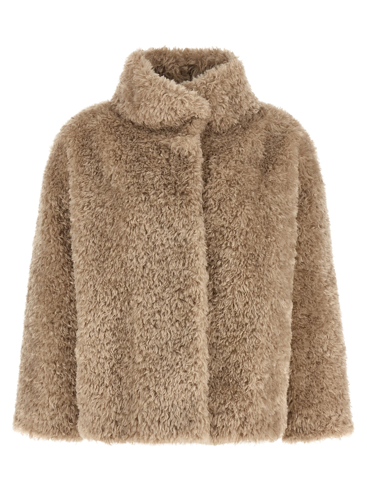 Overcoat by Herno for women in polyester beige showcases a enveloping silhouette, detailed with distinctive pockets and a enveloping .