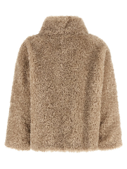 Overcoat by Herno for women in polyester beige features a cosy chic silhouette, artfully detailed with a sophisticated and premium pockets for a cosy chic finish.