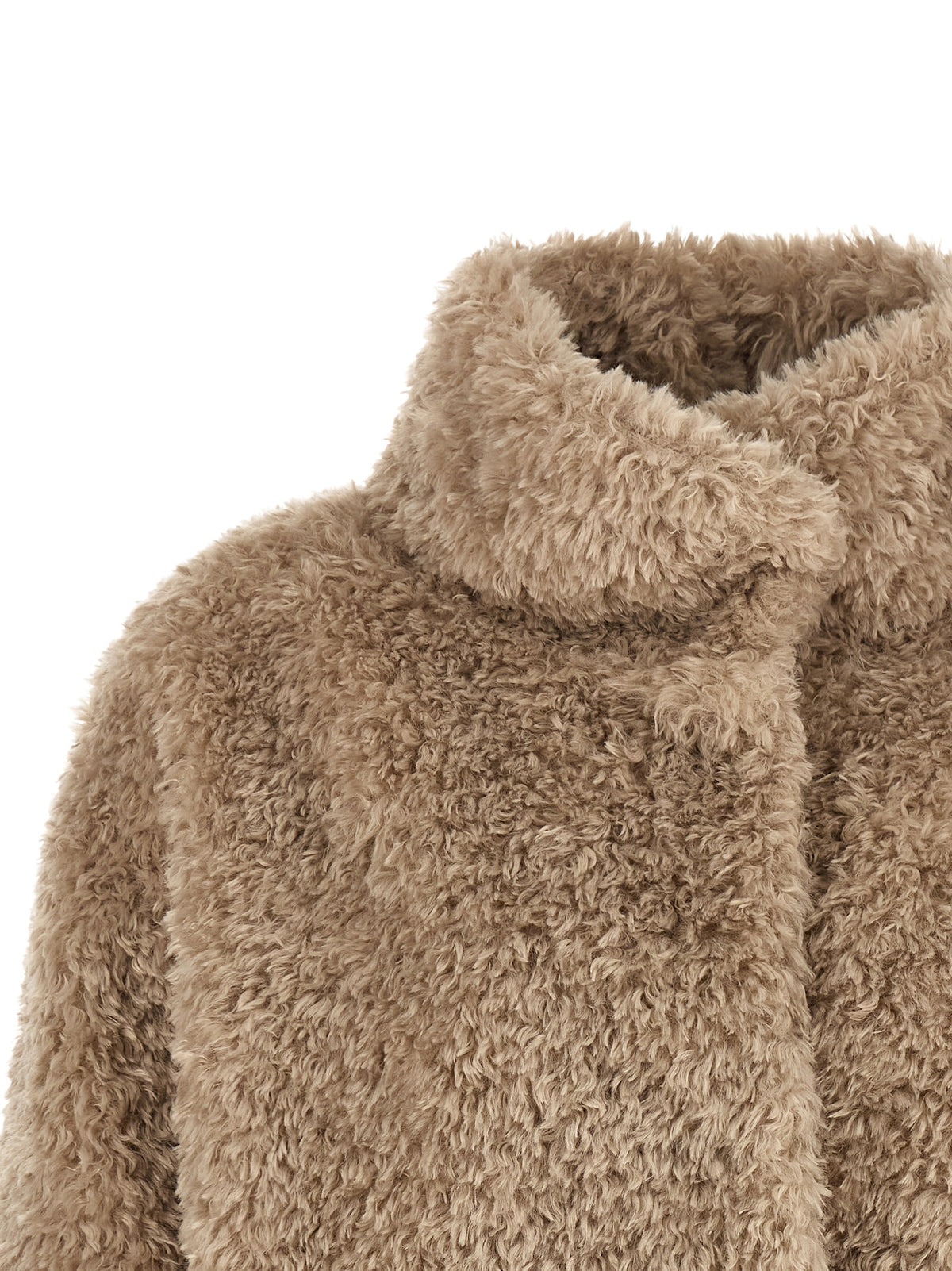 Overcoat by Herno for women in polyester beige presents a luxurious silhouette, showcasing a luxurious and sophisticated pockets for a premium, luxurious look.