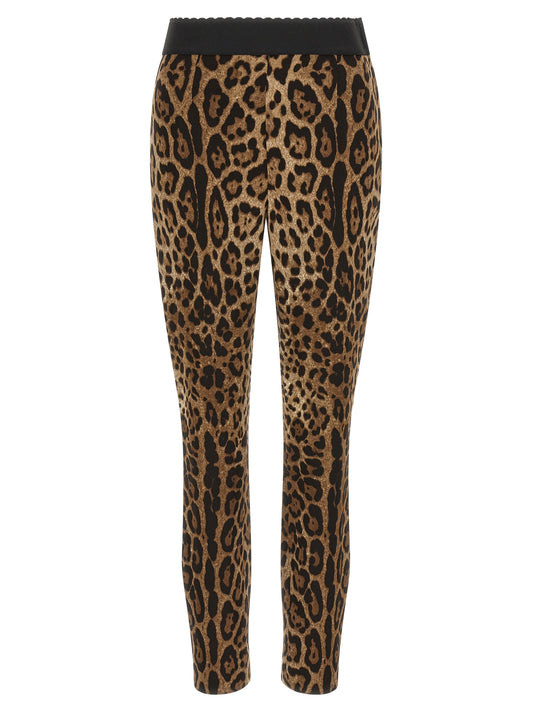 Dolce & Gabbana Brown Viscose Leggings