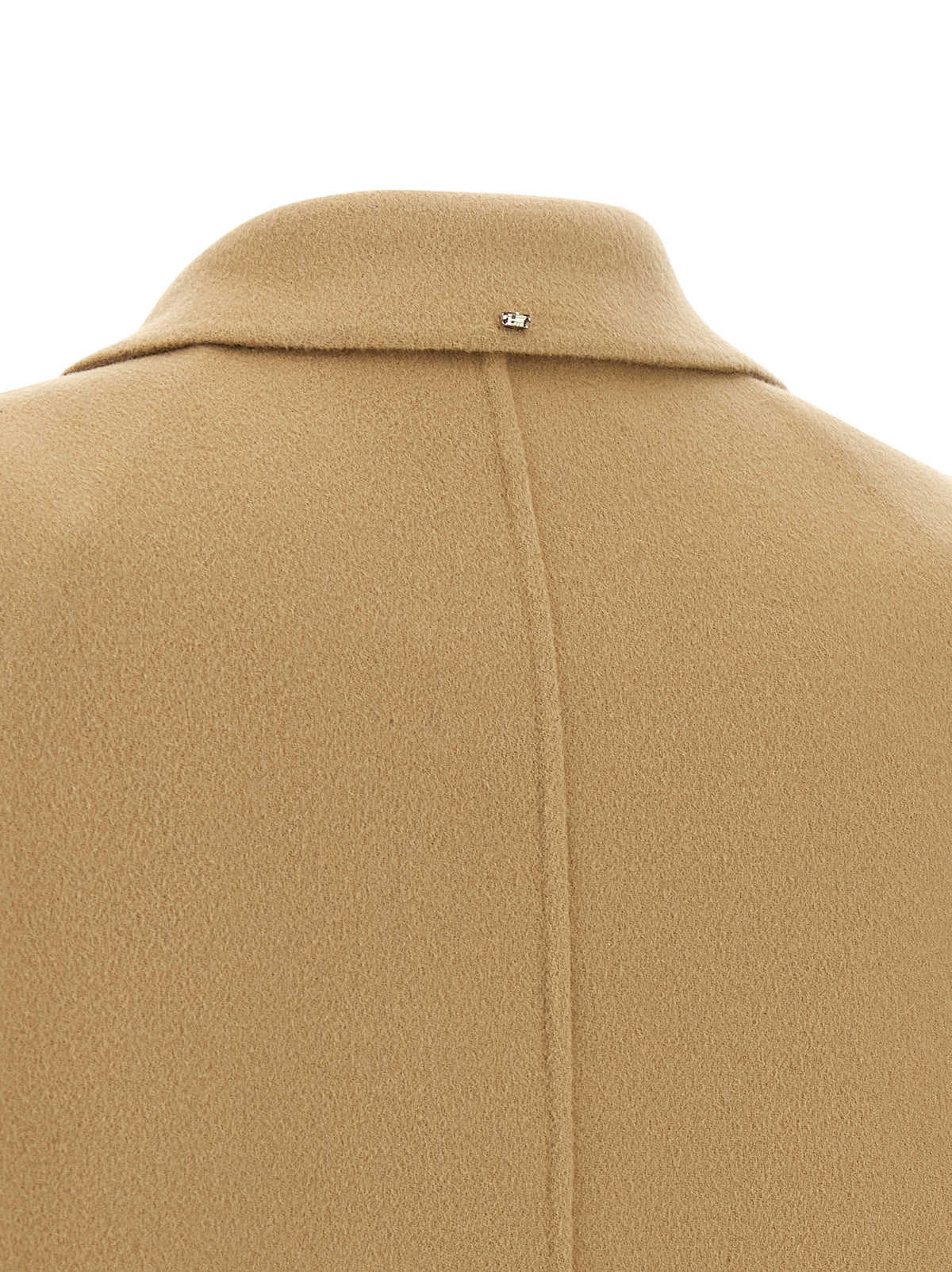 Blazer by Sportmax for women in virgin wool beige, camel & signature features an sartorial silhouette, showcasing a sophisticated and sartorial for a truly sartorial finish.