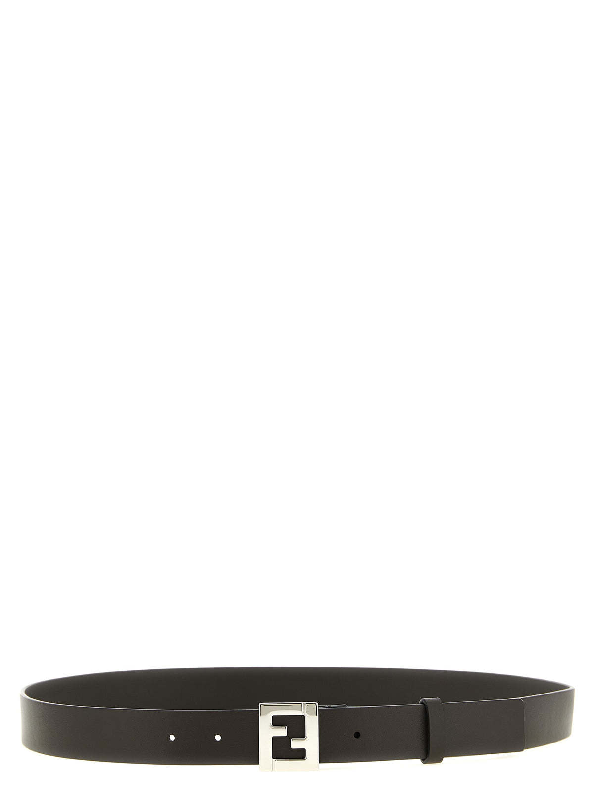 Belt by Fendi for men in calfskin leather & palladium brown & palladium features a versatile silhouette, artfully showcasing the versatile design of the Calfskin Leather & Palladium Belt for a sophisticated, premium finish.
