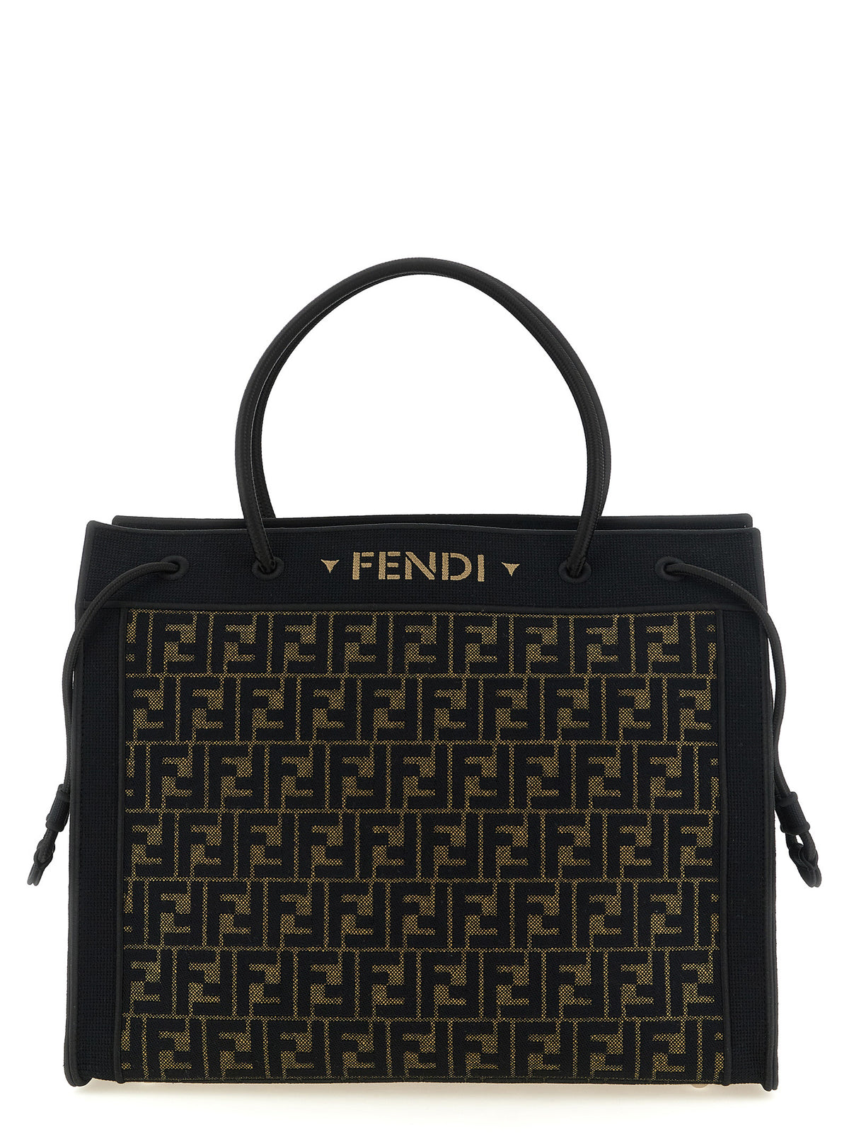 This Shopper Tote Bag by Fendi for women in cotton polyamide & polyurethane black, brown & patterned features an on trend Cotton Polyamide & Polyurethane Shopper Tote Bag design with a secure , ample , and on trend handle.