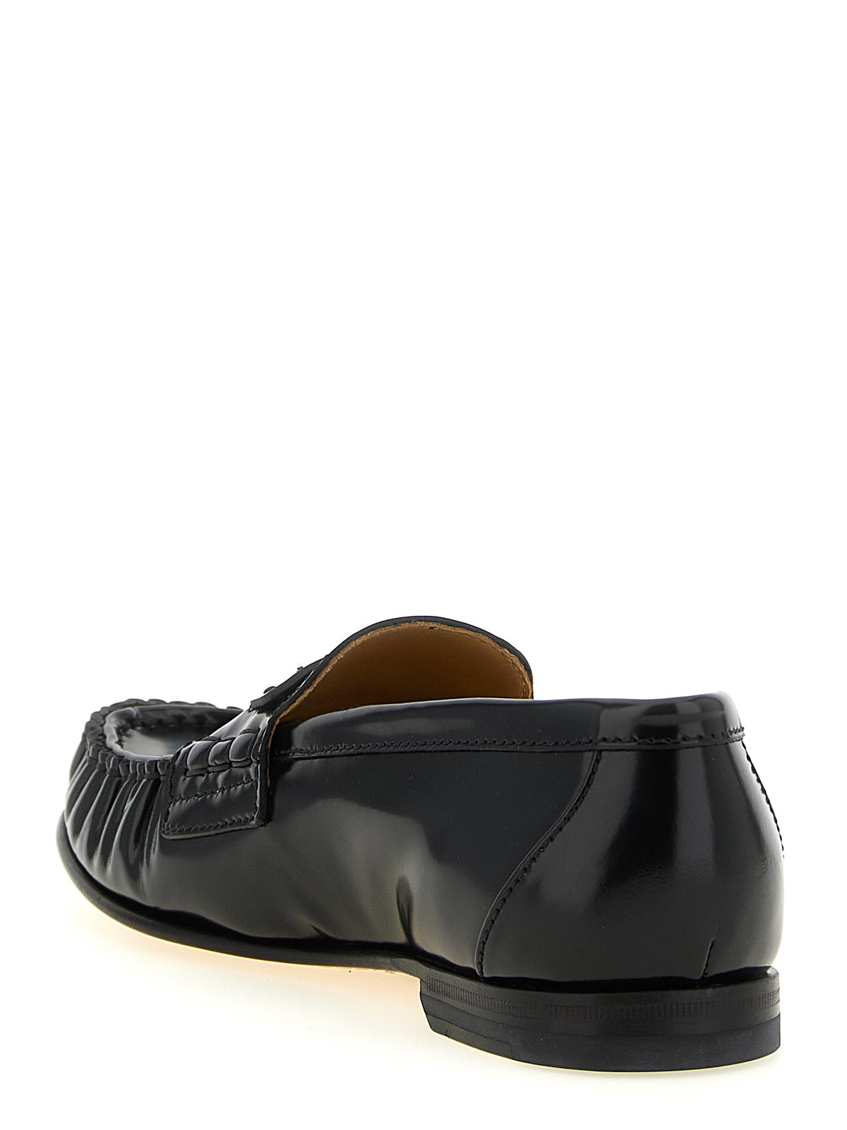 This Flat Moccasin Moccasins Loafer Slip-On Shoes by Fendi for women in calfskin leather & palladium black & palladium features an exquisite silhouette from the Women's Calfskin Leather & Palladium Flat Moccasin Moccasins Loafer Slip-On Shoes collection, defined by a sophisticated flat and elegant .