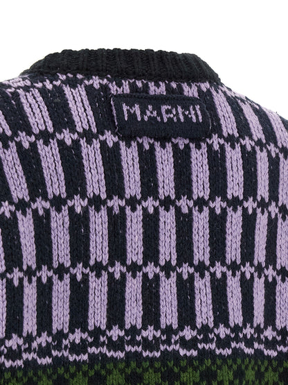 Marni Multicolor Wool Cardigan