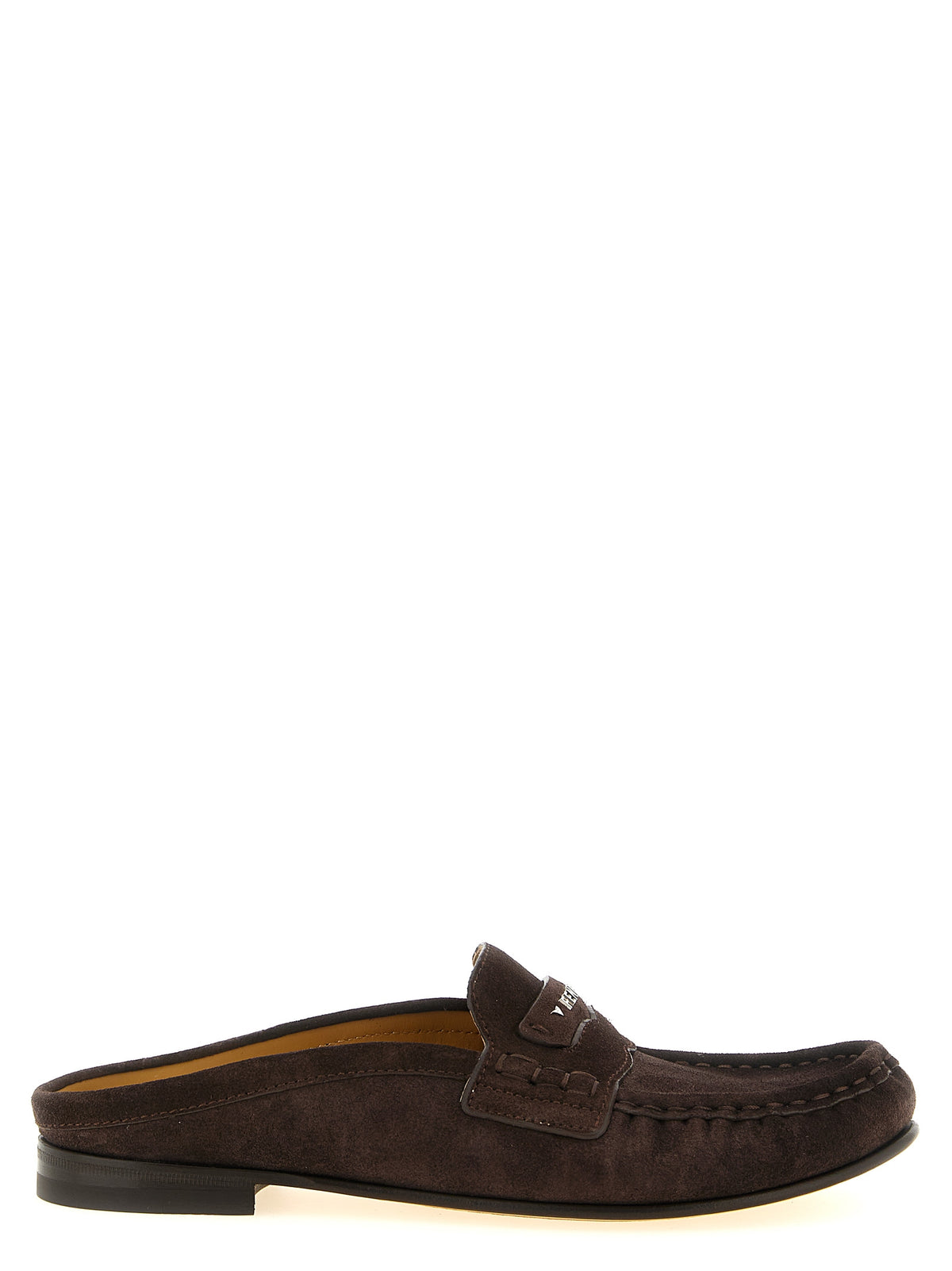 Flat Moccasin Moccasins Loafer Slip-On Shoes by Fendi for women in suede calfskin leather brown features an ergonomic silhouette, perfectly showcasing Women's Suede Calfskin Leather Flat Moccasin Moccasins Loafer Slip-On Shoes with its distinct flat and elegant .