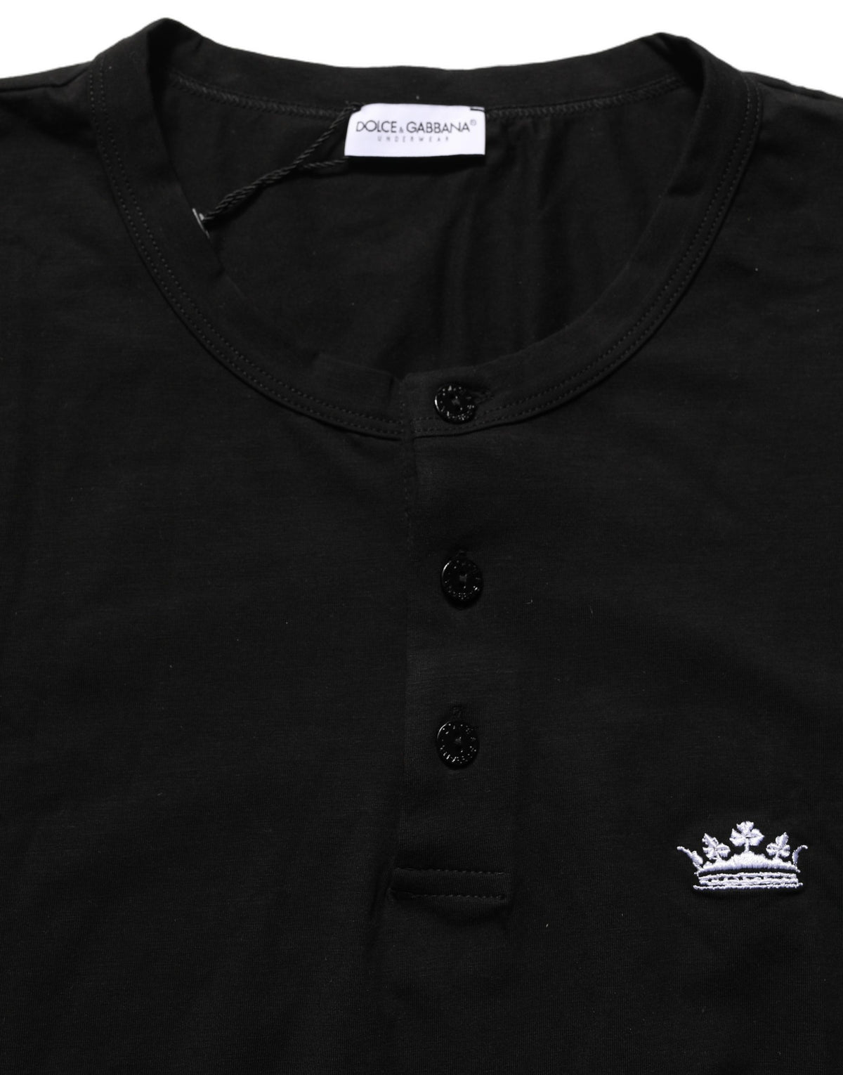 T-Shirt by Dolce & Gabbana for men in stretch cotton black showcases a unassuming silhouette, artfully detailed with a refined and unassuming for a sophisticated, contemporary look.