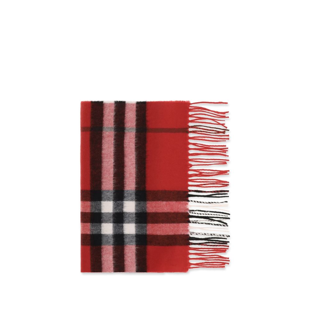 Burberry Cashmere Shawl Fringes Scarf - Multicolor Patterned