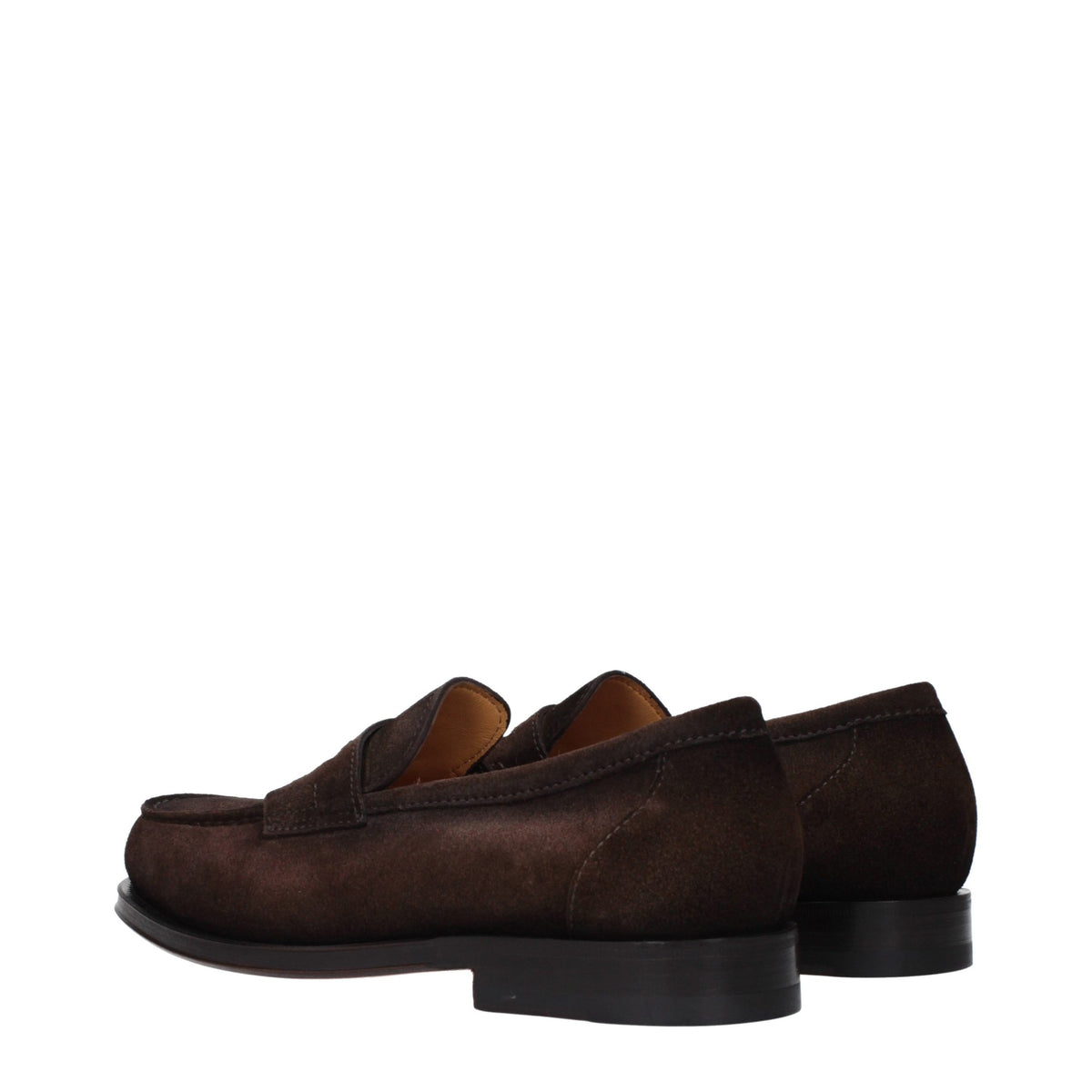 This Loafer Slip-On Shoes by Santoni for men in suede leather brown features an exquisite silhouette from the Men's Suede Leather Loafer Slip-On Shoes collection, defined by a sophisticated and elegant .