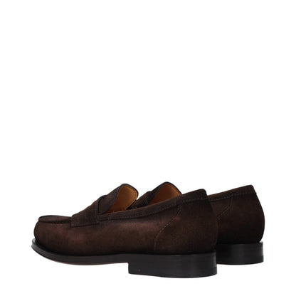 This Loafer Slip-On Shoes by Santoni for men in suede leather brown features an exquisite silhouette from the Men's Suede Leather Loafer Slip-On Shoes collection, defined by a sophisticated and elegant .