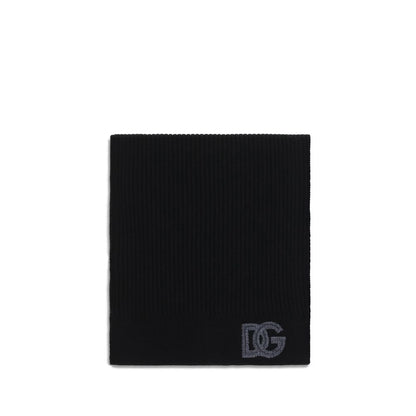 Dolce & Gabbana Virgin Wool Fringes Scarf - Black