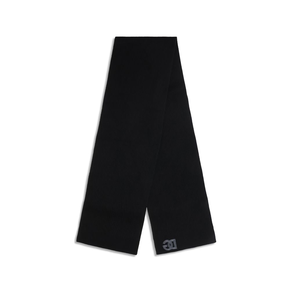 Dolce & Gabbana Virgin Wool Fringes Scarf - Black