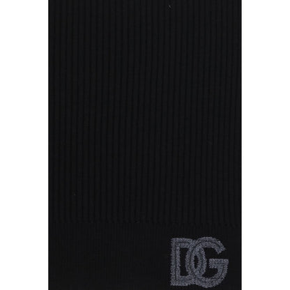 Dolce & Gabbana Virgin Wool Fringes Scarf - Black