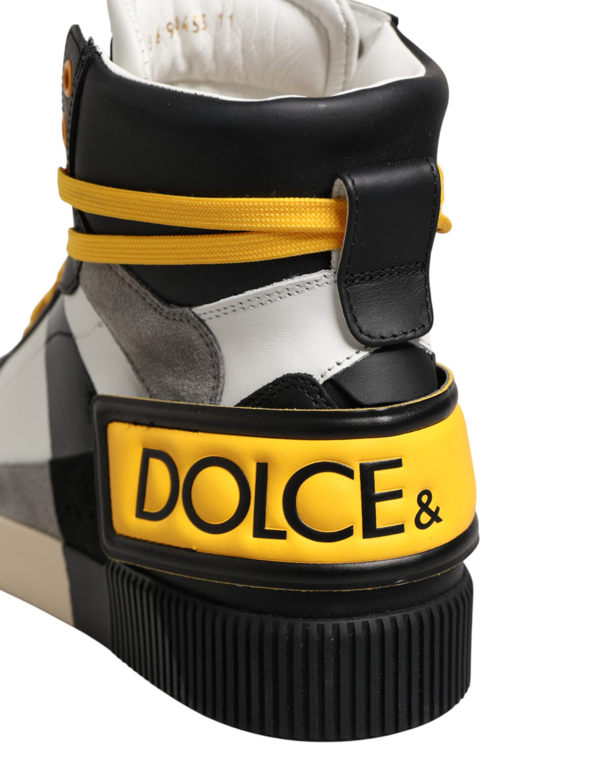 Dolce & Gabbana Men's High Top Suede Goat & Calf Leather Sneakers - Multicolor Yellow