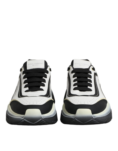 Dolce & Gabbana Men's Low Top Chunky Polyester Nylon Goat & Calf Leather Sneakers - Gradient Black White