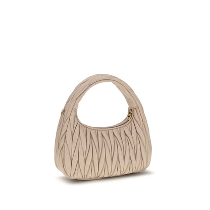 Miu Miu Wandler Bos Taurus Calf Leather Quilted Hobo Handbag - Beige Patterned Monogram