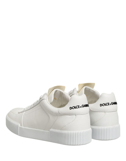Sneakers by Dolce & Gabbana for men in calfskin & goat leather white features an timeless silhouette from the Men's Low Top Calfskin & Goat Leather Sneakers collection, showcasing a signature low-top style with an timeless finish.